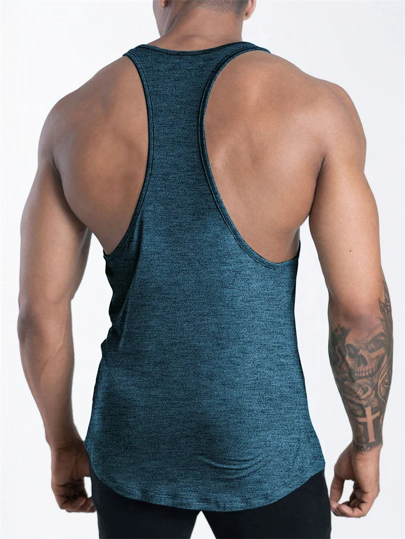 Men’s Quick-Dry Sports Tank Top – Breathable Polyester Training Vest for Running, Basketball & Fitness - OJABay