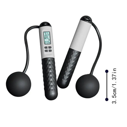 Smart Weighted Cordless Jump Rope – Digital Counter, Ropeless Skipping for Home & Gym - OJABay