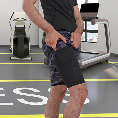2-in-1 Running Shorts with Compression Layer – Stay Ready, Stay Dry - OJABay