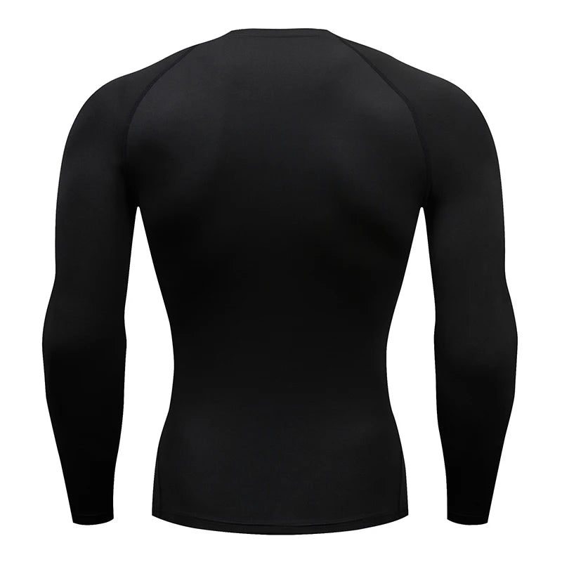 Men's Long Sleeve Compression Workout Shirt – Gym, Running, Training Tee - OJABay