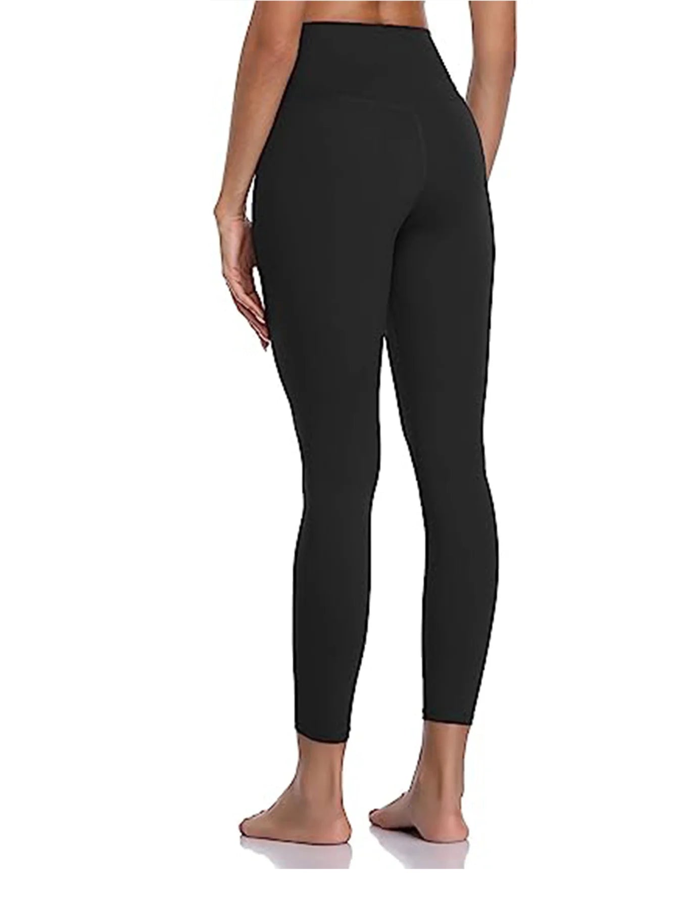 Women's High-Waisted Yoga Leggings Milk Silk Sweat-Absorbing Activewear Junior Size Knit Fabric Ankle-Length Seamless Sports Leggings - OJABay