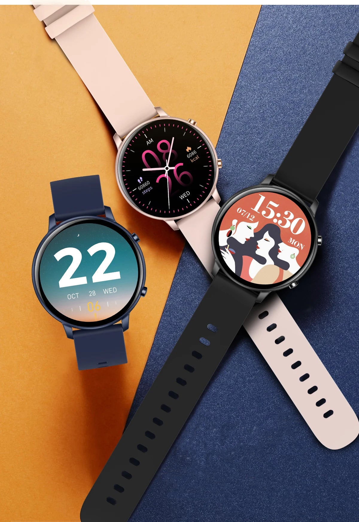 Fitness Smartwatch with Heart Rate & BP Monitor – Make Calls, Multi-Sport Modes - OJABay
