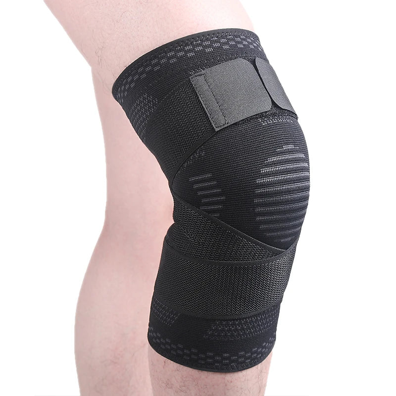 1PC Compression Knee Brace with Adjustable Bandage – Sports Support for Running, Basketball, Volleyball & Fitness - OJABay