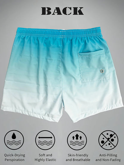 Men’s Quick-Dry Swim Trunks with Mesh Lining & Pockets