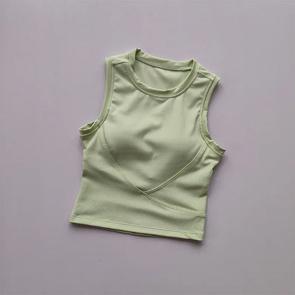 Women's Shockproof Padded Sports Bra – Fitness Vest Top for Running, Gym, and Yoga - OJABay