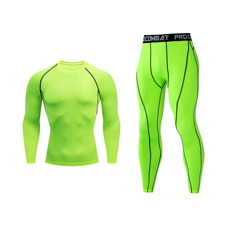 Men’s Compression Running Set – Quick Dry Gym Fitness Tracksuit