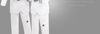 Taekwondo Dobok Karate Uniform with Belt – Kids & Adults (XXXS–XXXL)
