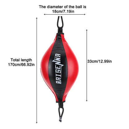Boxing Punching Ball – PU Leather Double End Speed Bag for Reaction Training, Muay Thai, and Fitness Workouts - OJABay