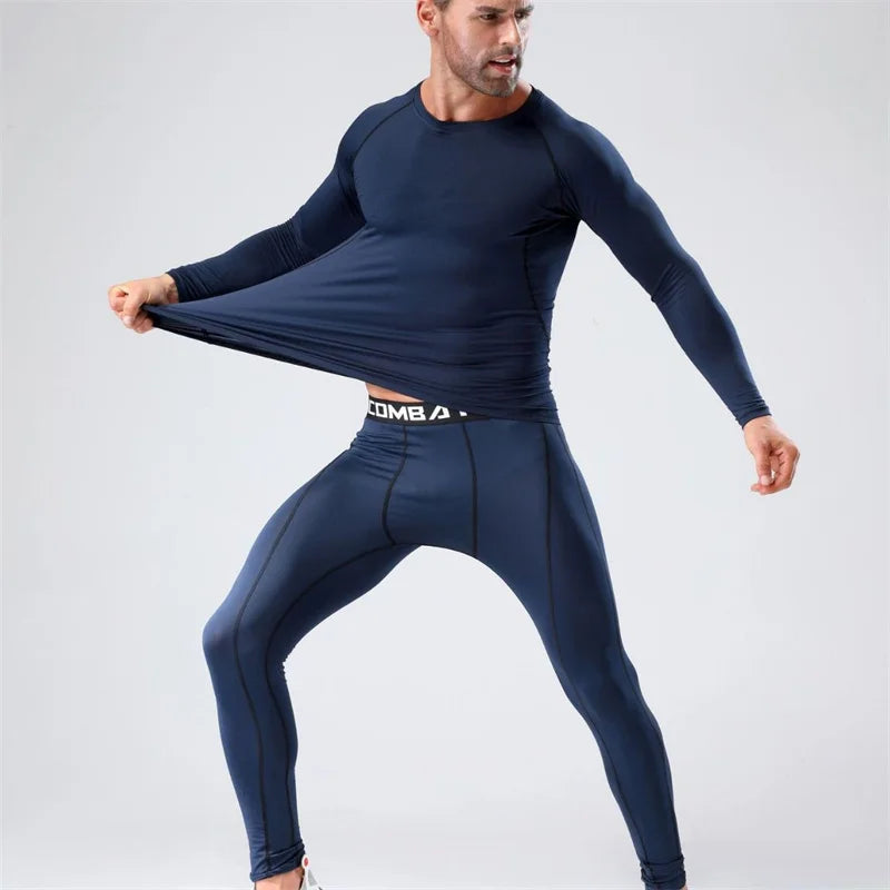 Men’s Compression Running Set – Quick Dry Gym Fitness Tracksuit