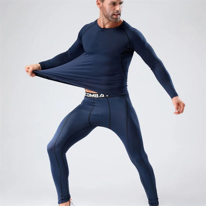 Men’s Compression Running Set – Quick Dry Gym Fitness Tracksuit