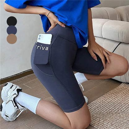 Women's High-Waist Yoga Shorts – Seamless Fitness Shorts for Gym & Streetwear | Tight Workout Shorts with Stretch - OJABay