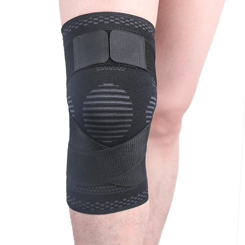 1PC Compression Knee Brace with Adjustable Bandage – Sports Support for Running, Basketball, Volleyball & Fitness - OJABay