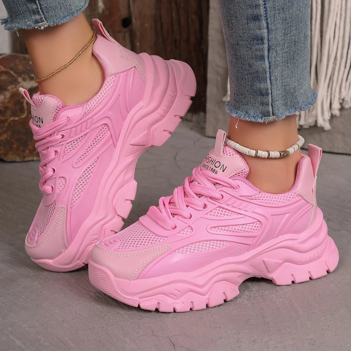 Women's Sports Sneakers – Lightweight Tennis & Running Platform Shoes - OJABay