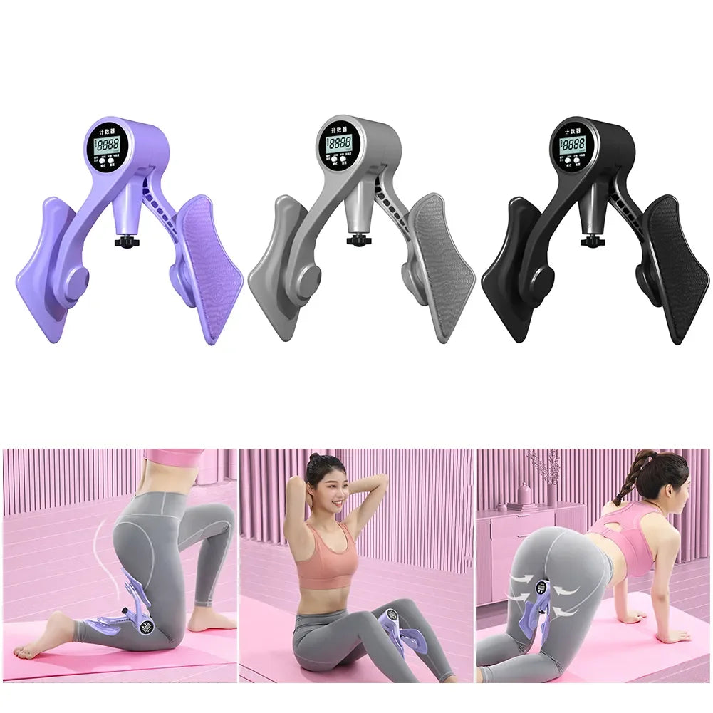 Digital Pelvic Floor & Thigh Muscle Trainer – Adjustable Leg Exerciser with Smart Counter for Home Fitness, Postpartum & Strength Training - OJABay
